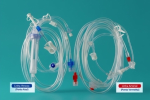 Kits de Linha de Sangue Arterial com conexão Y e Linha Venosa Allmed