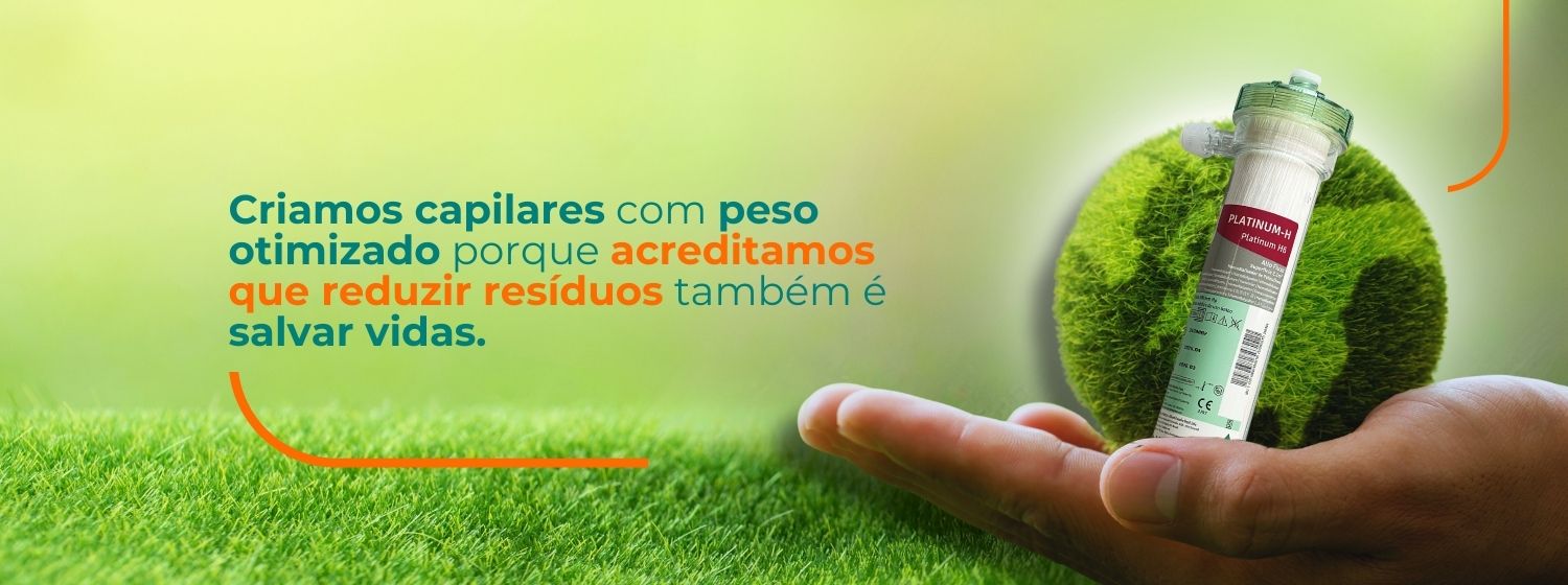 Sustentabilidade com o Dialisador Allmed Alto Fluxo