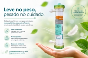 diálise eco-friendly com dialisador peso otimizado